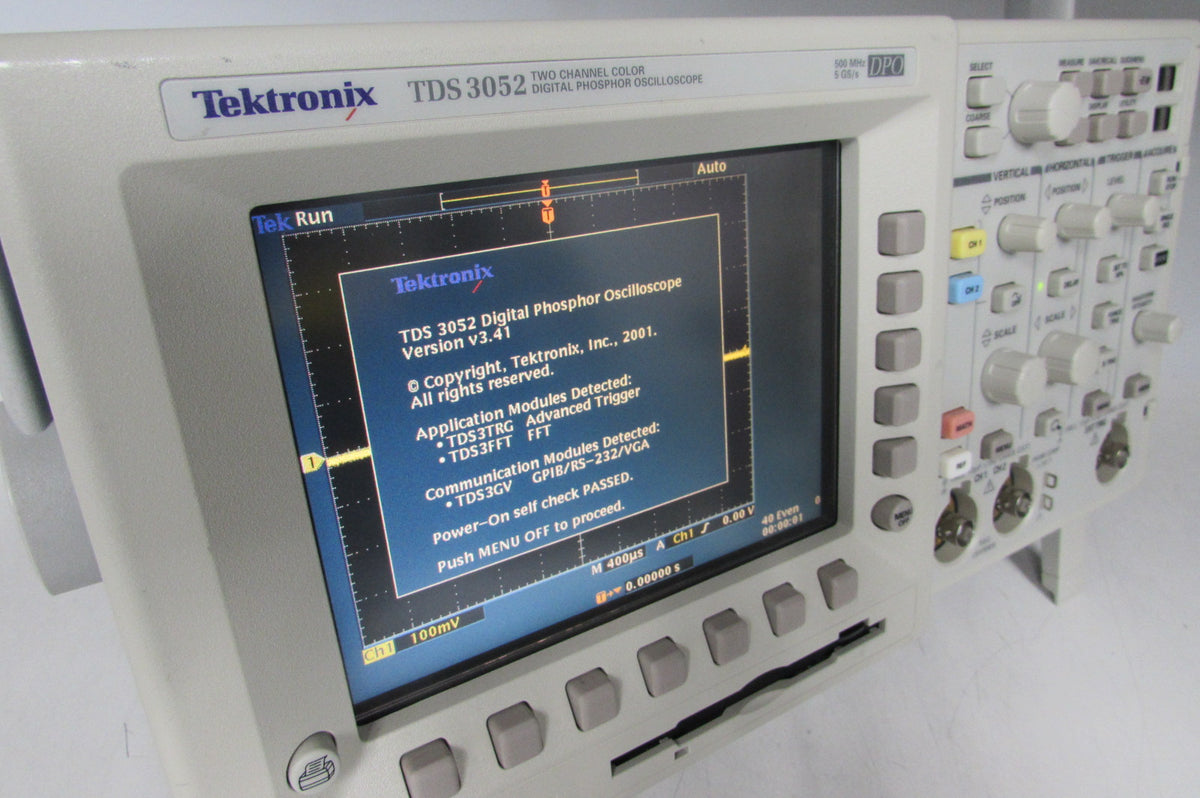 Tektronix TDS3052 Digital Storage Oscilloscope 500MHZ, 5GS/s, 2ch, 10k,  include a fresh CALIBRATION