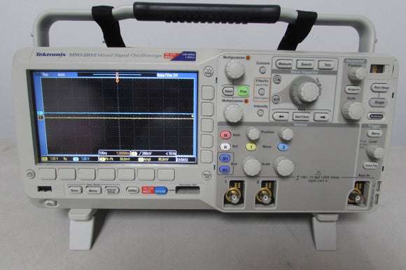 Tektronix MSO2012 100MHz 1GS/s 2Ch + 16Ch Oscilloscope, with 2 TPP201 probes, P6316 Logic probe