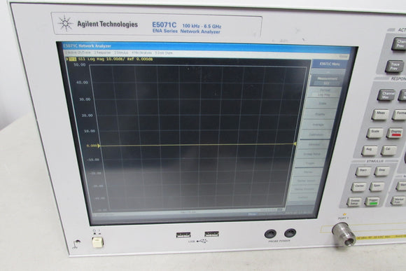 Agilent E5071C Vector Network Analyzer 100 kHz to 6.5 GHz Opt 019, 265, UNQ