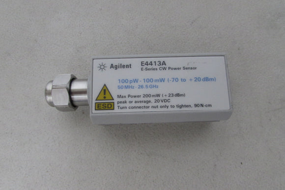 Agilent E4413A Wide Dynamic Range Power Sensor, E-Series, CW Power Sensor, 50 MHz to 26.5 GHz