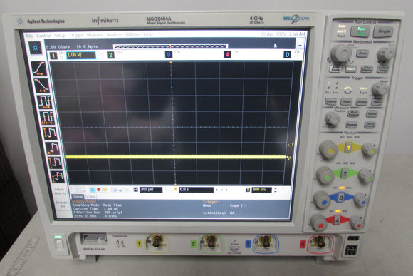 Agilent MSO9404A Mixed Signal Oscilloscope, 4 GHz, 4 Analog 16 Digital Channels