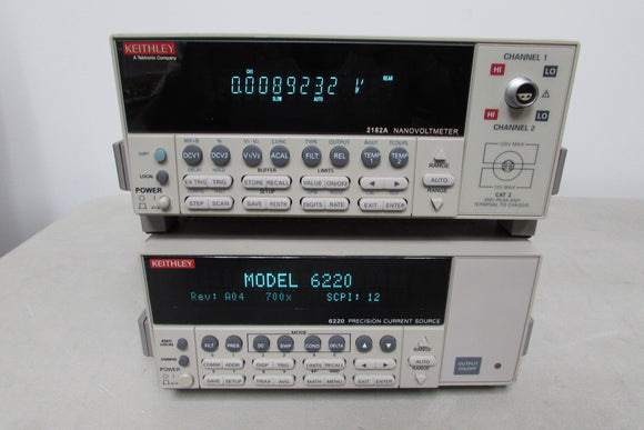 Keithley 2182A Dual-Channel Nanovoltmeter + 6220 DC Current Source