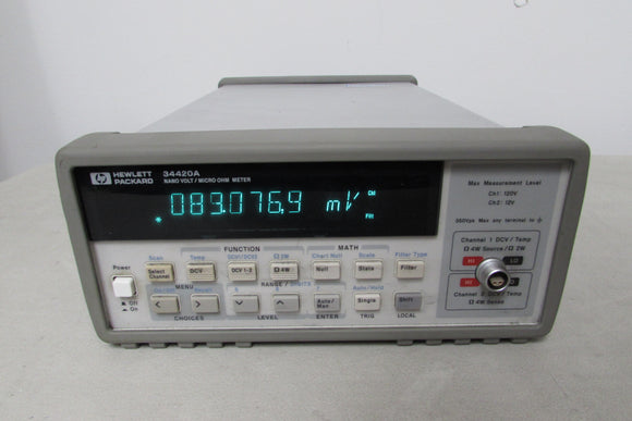 Agilent HP 34420A nanoVolt/micro-ohm meter, 7.5 digit