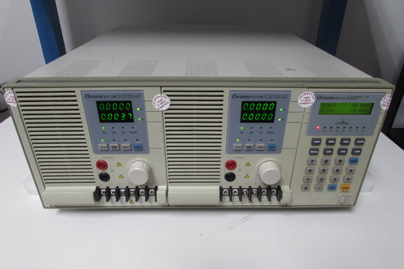 Chroma 6314 DC Electronic Load Mainframe w/ 63106 x2 Modules