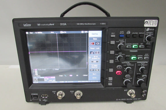 LeCroy WaveJet 312A Oscilloscope 100MHz 2 ch 1GS/s 500kpts/ch, include a fresh CALIBRATION
