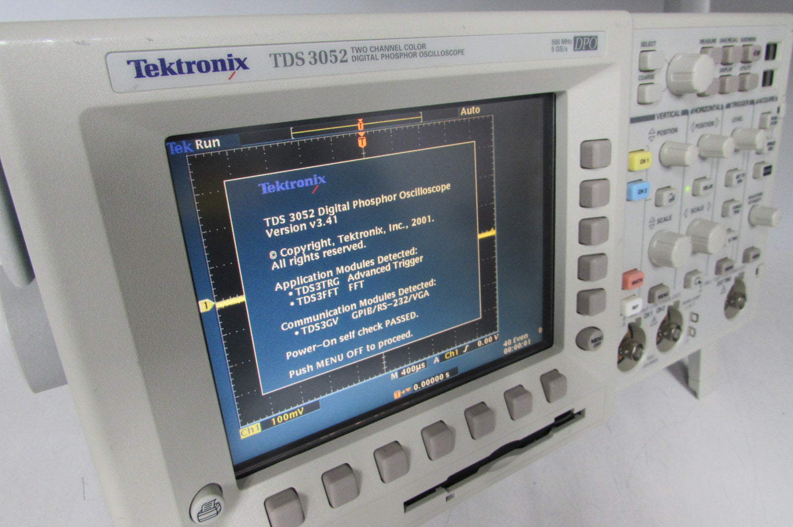 Tektronix TDS3052 Digital Storage Oscilloscope 500MHZ, 5GS/s, 2ch