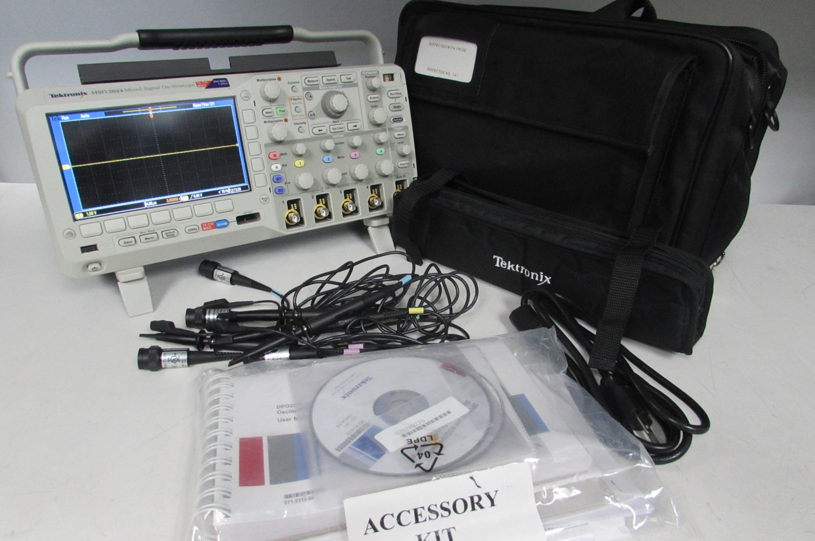 Tektronix MSO2024 Mixed Signal Oscilloscope, 200 MHz Scope,1GS/, 4 