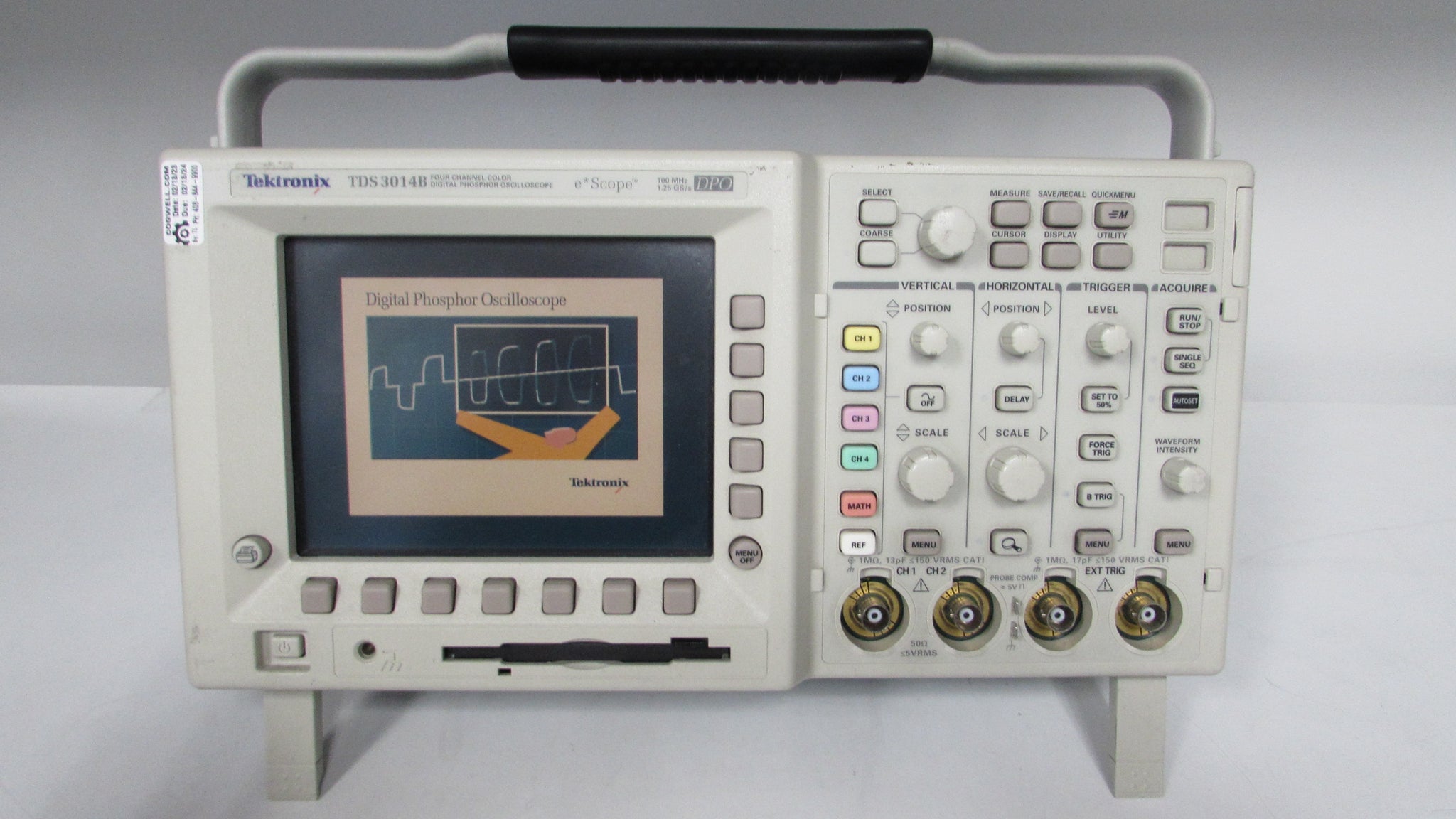 Tektronix TDS3014B OSCILLOSCOPE; DPO, 100 MHZ, 1.25GS/SS, 4-CH